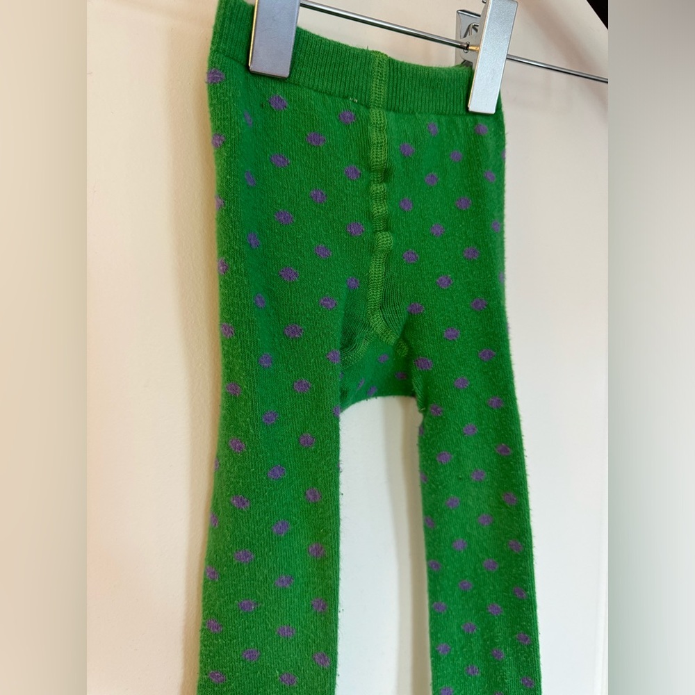 Hanna Andersson toddler polka dot tights size 80 / 90cm US 3T 4T
